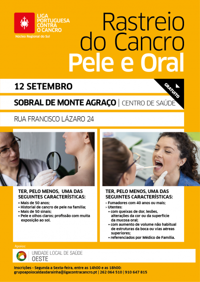 Rastreio do Cancro Pele e Oral